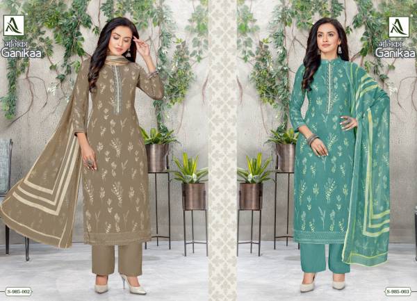 Alok Ganikaa Latest Casual Wear Printed Jam Cotton Dress Material Collection